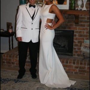 Sherri Hill white formal dress